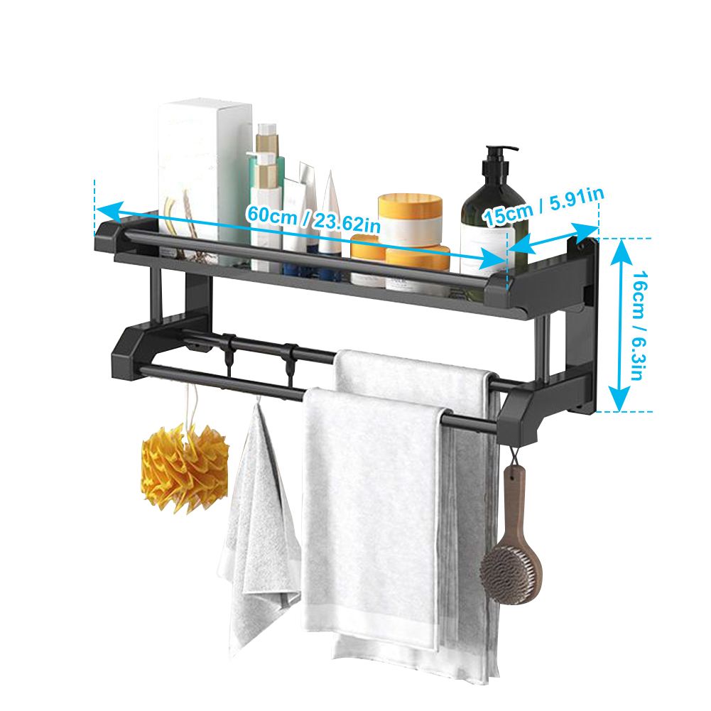 Bathroom Rack Wall-mounted Towel Rack- Single Layer - 60cm
