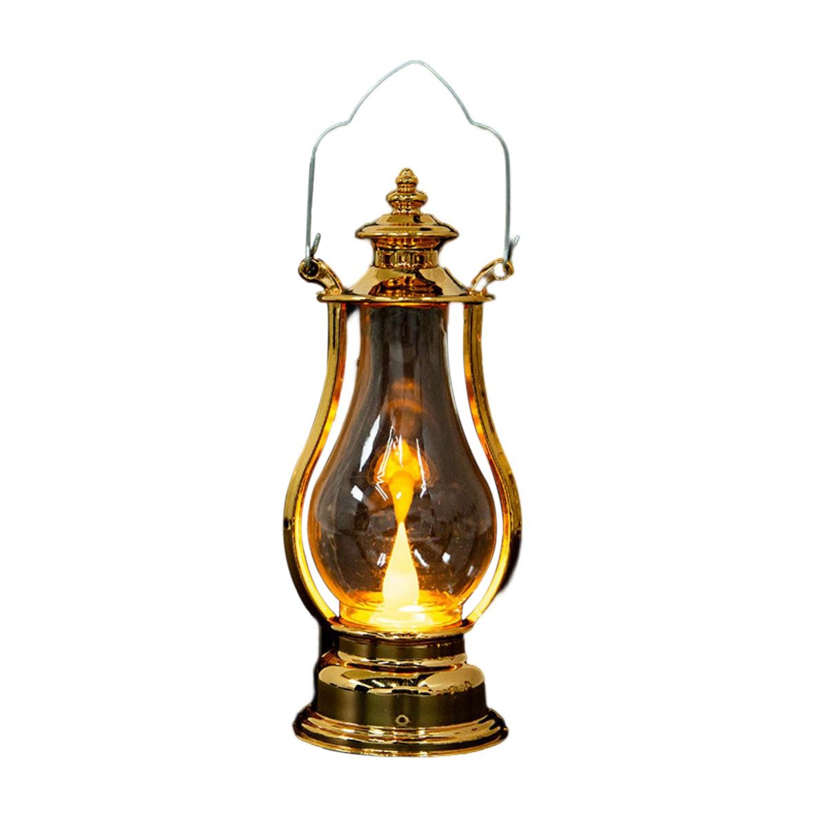 LED Candle Hanging LED Lantern Lamp Rose Gold