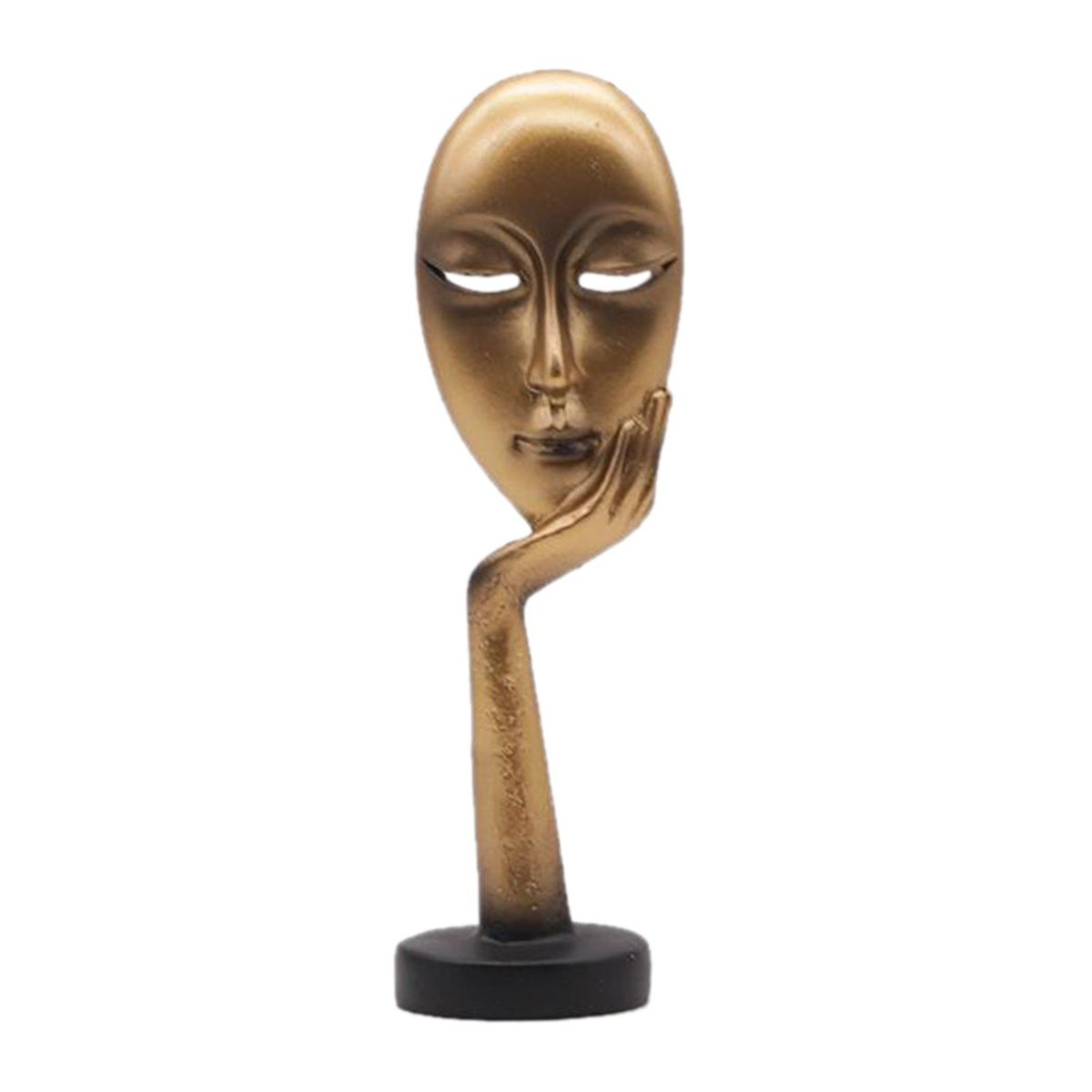 Thinker Sculpture  Figurine Home Statue Modern Bookcase Style1 Gold