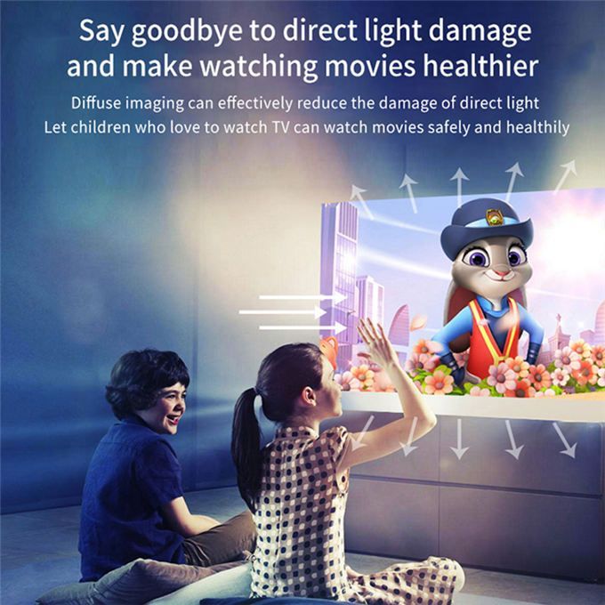 Max 150 "HD Large Screen TV Home Projector LED Video Support 1080P