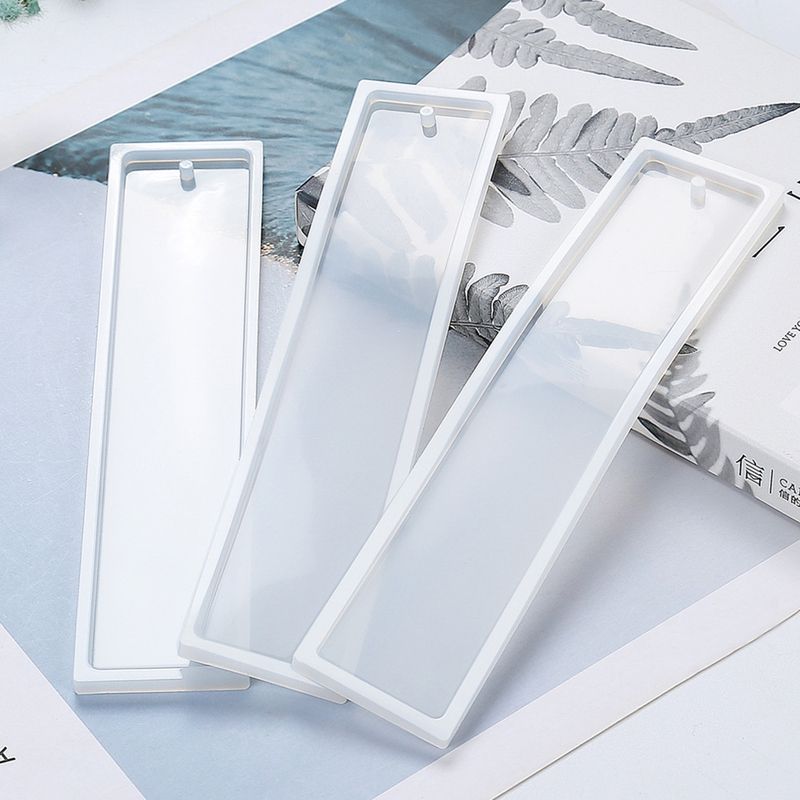 5Pcs Silicone Rectangular Bookmark Mould Resin-Transparent