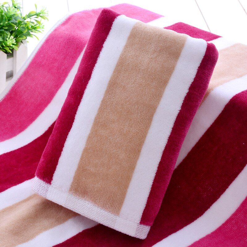 Multicolor Mosaic Striped  Washcloth Bathroom Towel