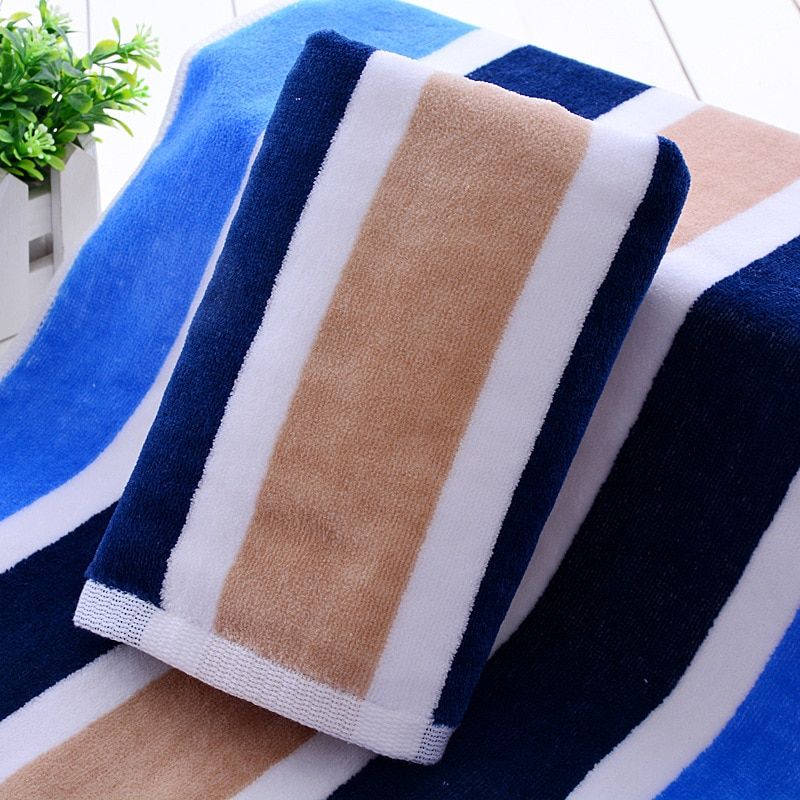 Multicolor Mosaic Striped  Washcloth Bathroom Towel