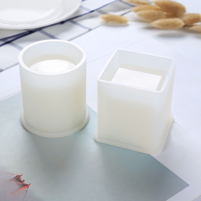 Cylinder Cuboid Silicone Epoxy Resin DIY Pen Holder Mold-2#