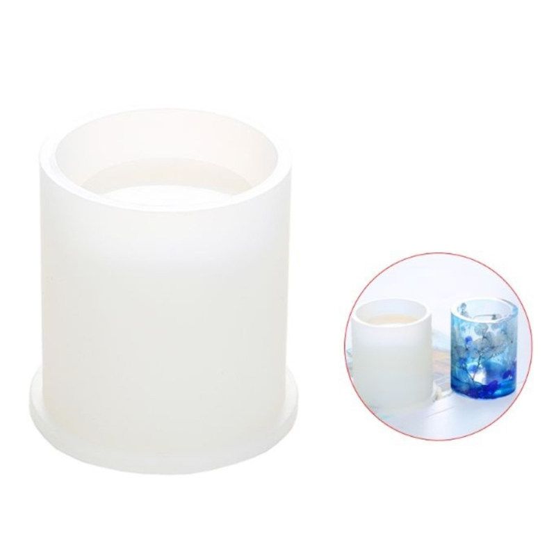 Cylinder Cuboid Silicone Epoxy Resin DIY Pen Holder Mold-2#