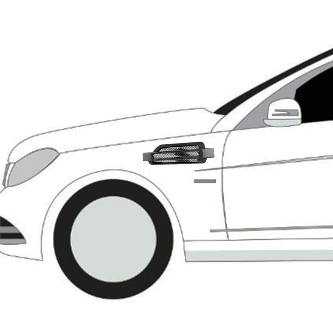 2 PCS Car-Styling Random Decorative Sticker(Black)