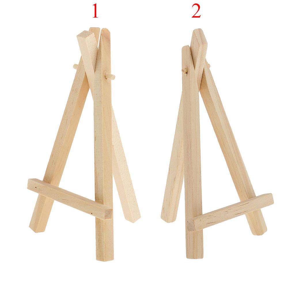 5pcs Mini Wooden Easel Display Painting Stand Card Canvas Holders