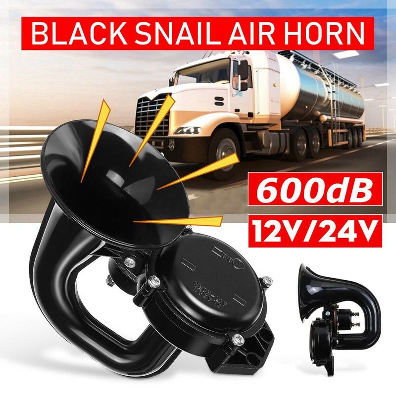 600DB 12/24V Electric Snail Air Horn Loud Sound For Car Motorcycle Truck Boat