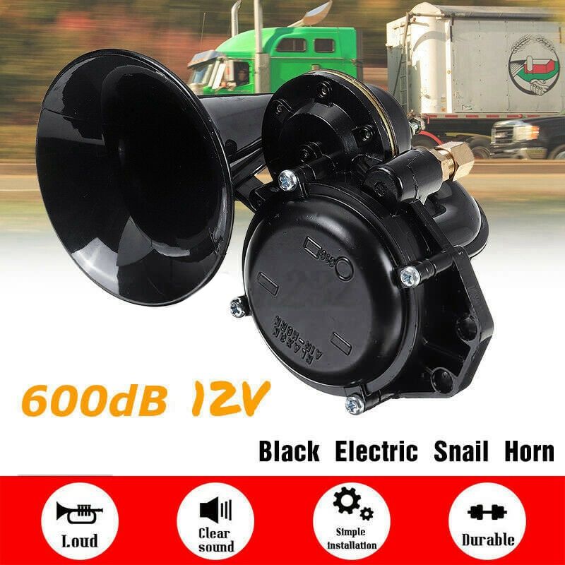 600DB 12/24V Electric Snail Air Horn Loud Sound For Car Motorcycle Truck Boat