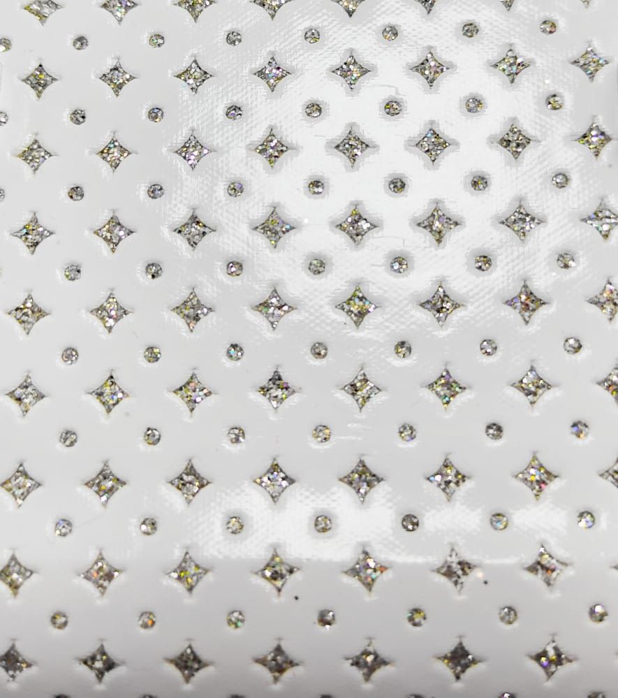 25 X 11cm One Step Diamond Crystalline White Classic Design Jewelry Cosmetics Organizer Case Storage Box With Security Lock