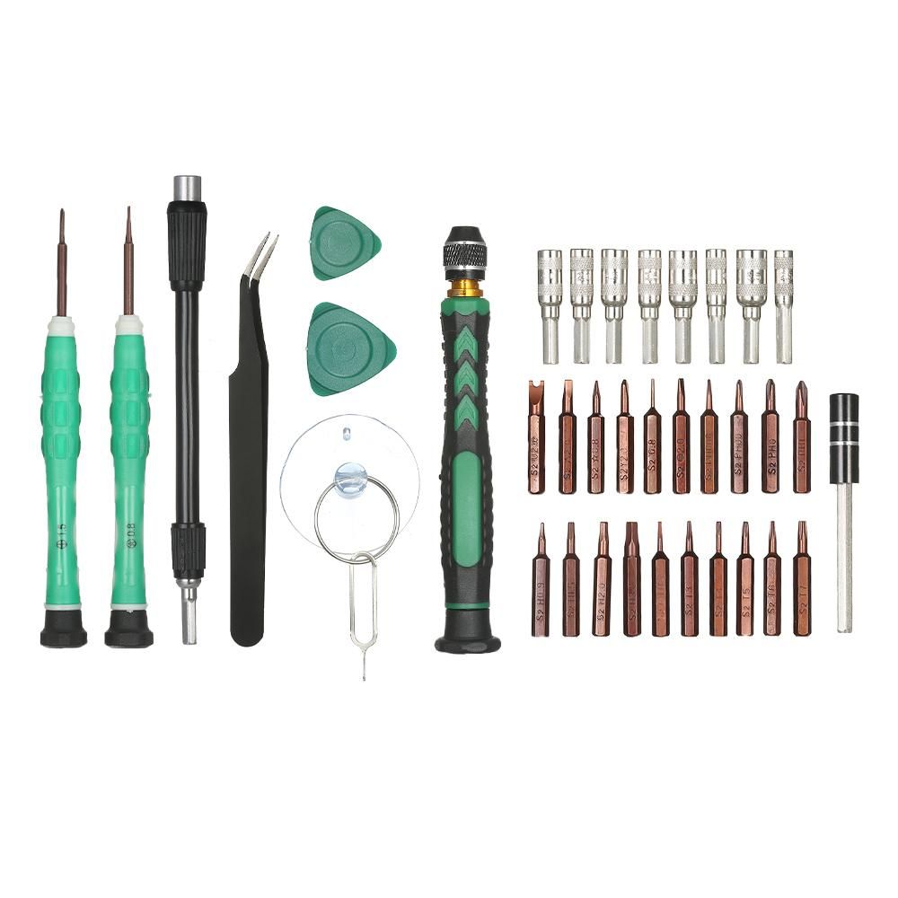 38 in 1 Multi-functional Precision Telecommunication Tool Torx Hex Slotted and Phillips Screwdrivers Set Repair Tools Kit for Cellphone Laptop
