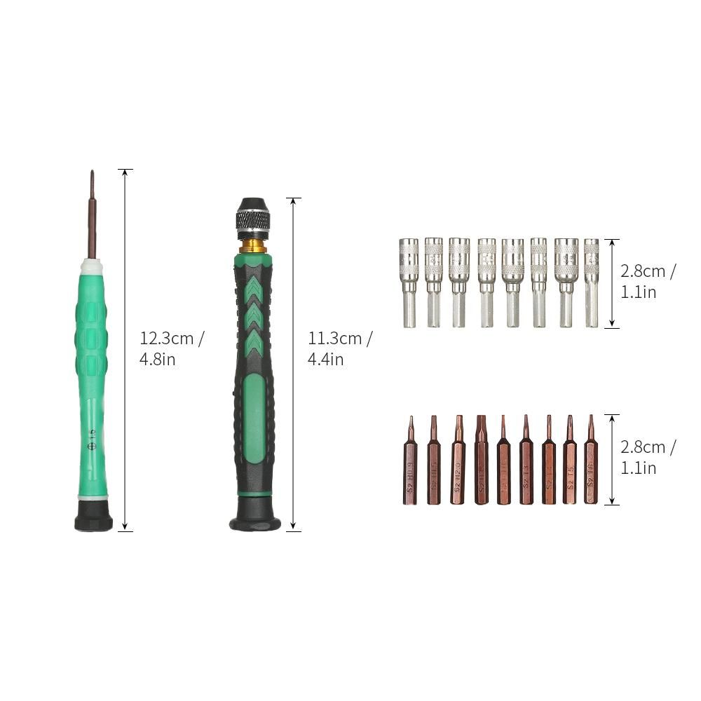 38 in 1 Multi-functional Precision Telecommunication Tool Torx Hex Slotted and Phillips Screwdrivers Set Repair Tools Kit for Cellphone Laptop