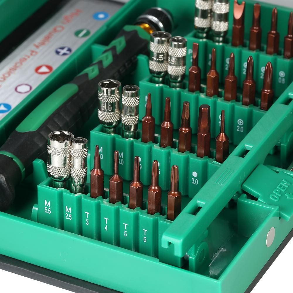 38 in 1 Multi-functional Precision Telecommunication Tool Torx Hex Slotted and Phillips Screwdrivers Set Repair Tools Kit for Cellphone Laptop