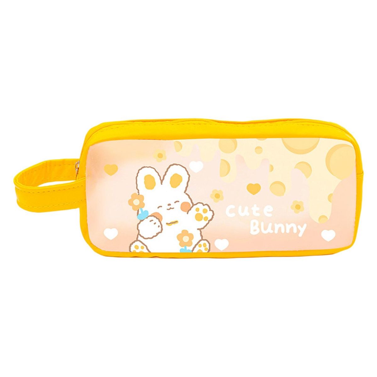 Pencil Case Cartoon INS Transparent Pencil Bag Yellow