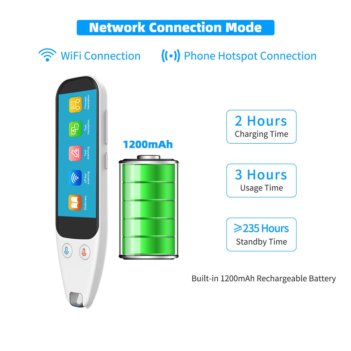 Portable Scan Translation Pen Exam Reader Voice Language