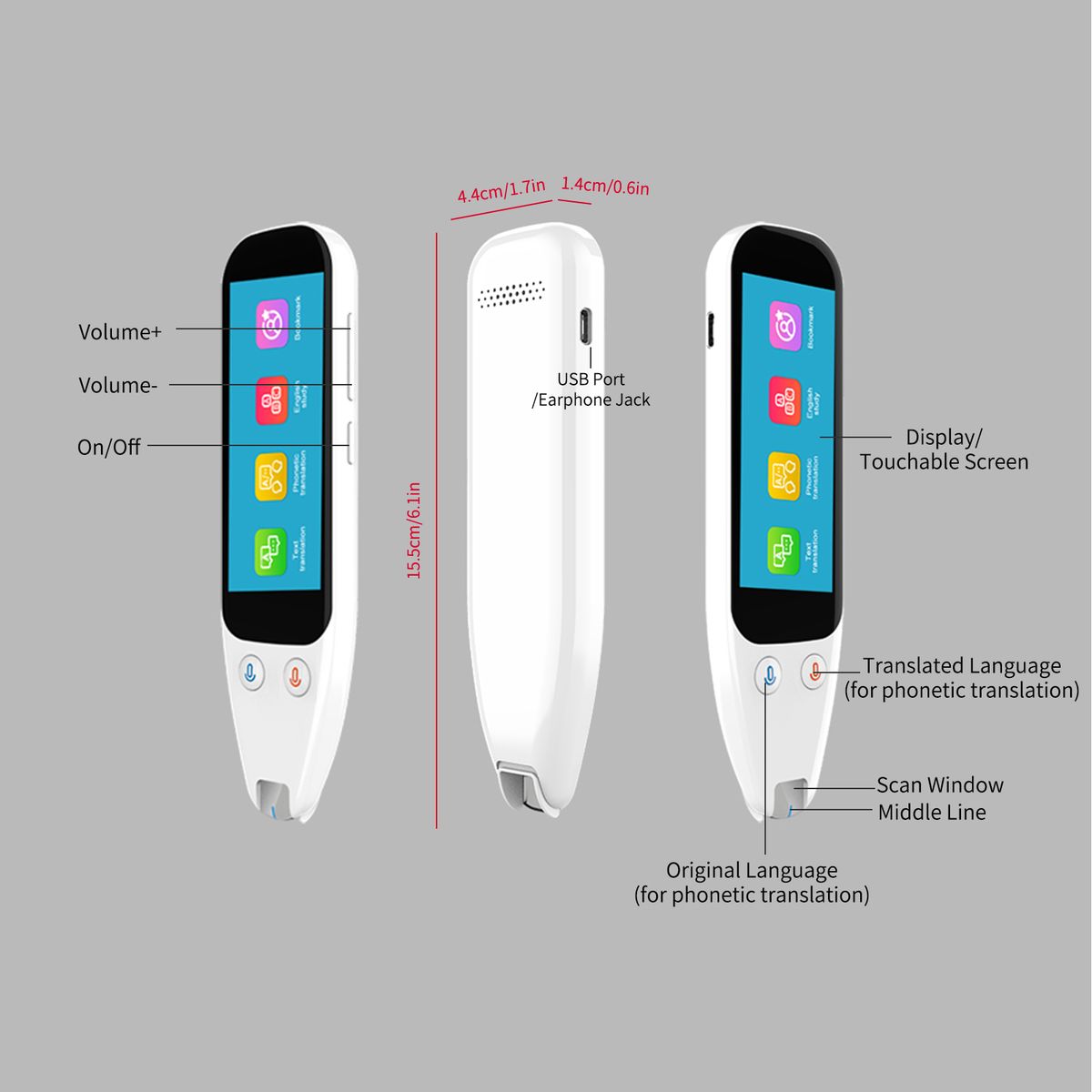 Portable Scan Translation Pen Exam Reader Voice Language