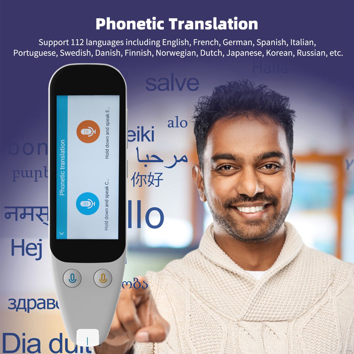 Portable Scan Translation Pen Exam Reader Voice Language