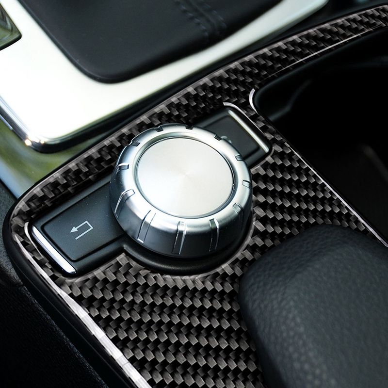 Car Carbon Fiber Left Drive Gear Position Panel Decorative Sticker For Mercedes-Benz W204 2007-2013 / W212 2010-2012