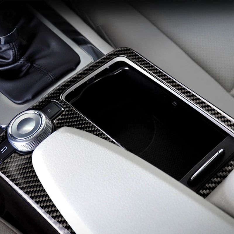 Car Carbon Fiber Left Drive Gear Position Panel Decorative Sticker For Mercedes-Benz W204 2007-2013 / W212 2010-2012