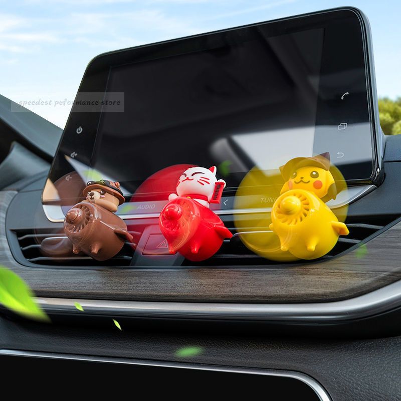Anime Pilot Diffuser AC Vent Animation Abs Cartoon Magnetic Design 5pcs Lemon