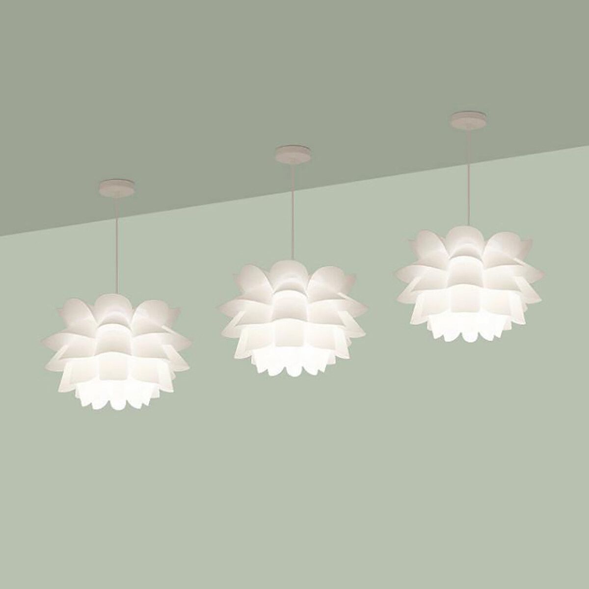 Flower Lamp Shade Modern Pendant Ceiling Light Shade Art DIY Livingroom Decoration White-S
