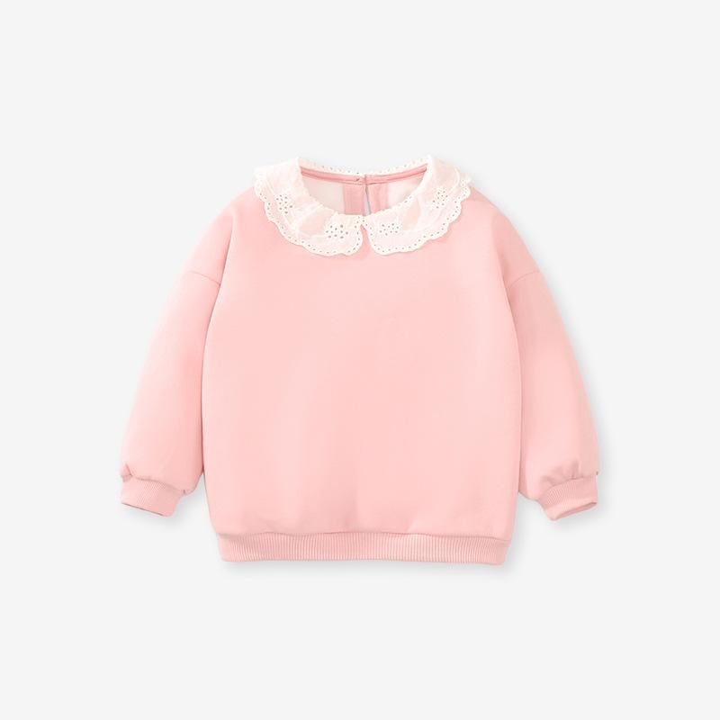 2023 European And American Long-Sleeved Girls' Sweater Cute Lace Children's Sweate