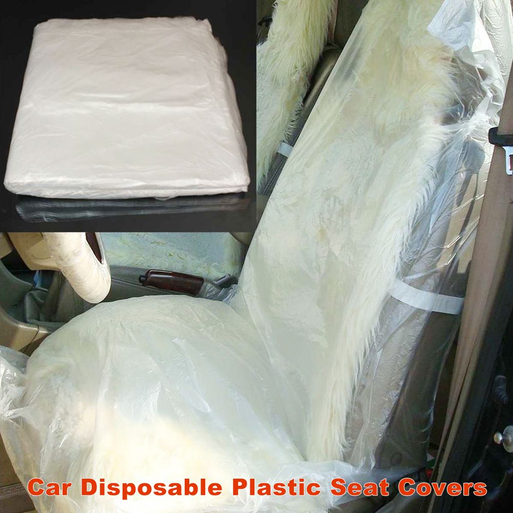 Car Disposable Plastic Seat Covers Universal Transparent
