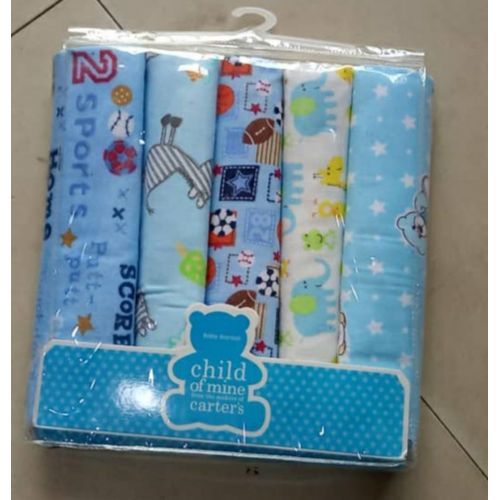 New Born Baby Arrival  Flannel 5 Piece - Blue Variant