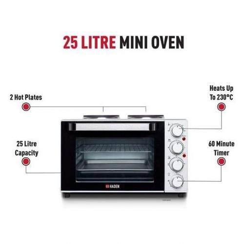 Table Top Oven With 2 Hot Plates 25 Litres
