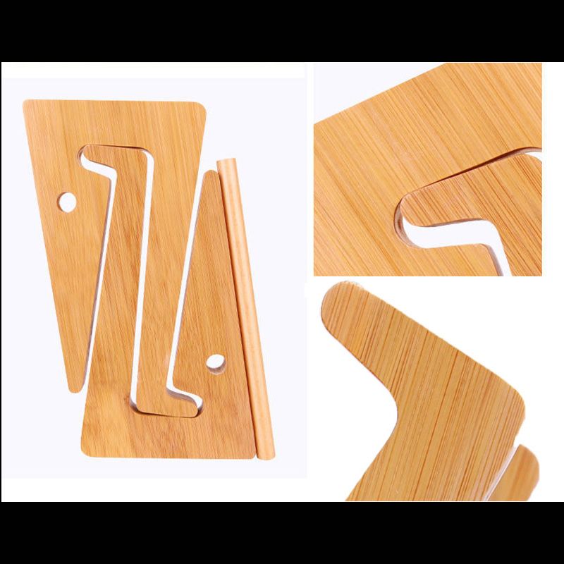 Increased Height Bamboo Lapstand Holder For Macbook Air Pro