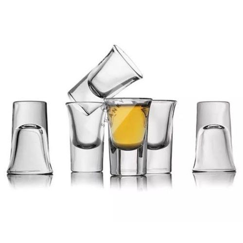 Cool Shots 6-Piece,Shot Glass,Whisky Shot Glasses,Mini Glass Cups For Liqueur,Double Side Cordial Glasses,Tequila Cups