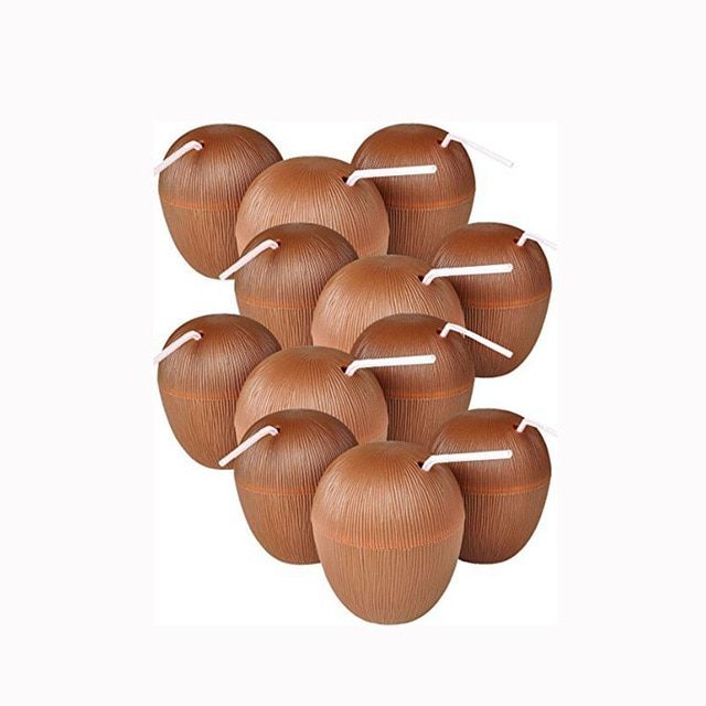 Cups Party Birthday Shape Pool Pineapple Drinking Fashion 1PC Juice Luau Party Table Decor Summer Coconut Cup Hawaii Beach Fruit