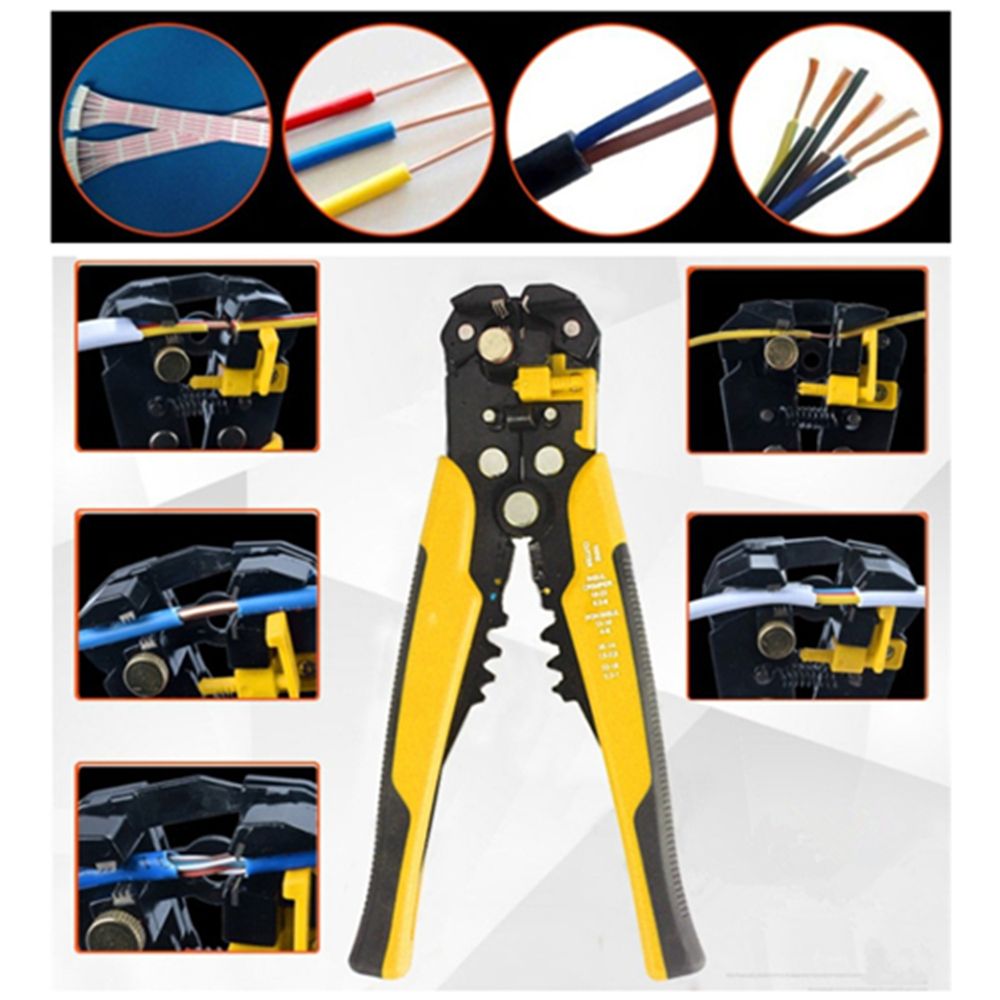 Electrician Automatic Wire Stripper Cable Pliers - Yellow