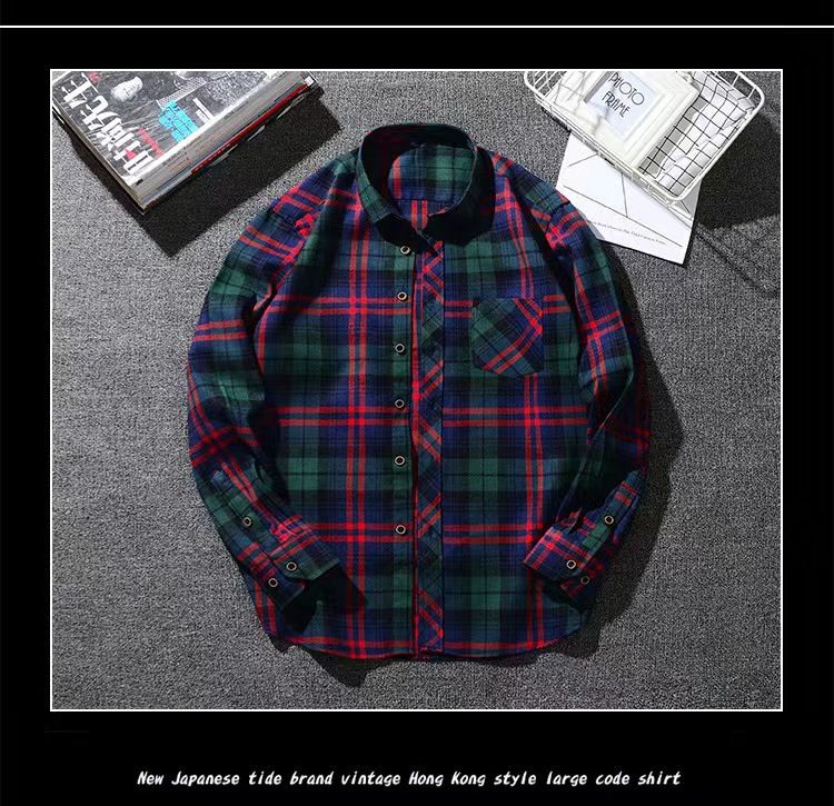 {MijaGrace} Men's Casual Flannel Checkered Shirt - Green
