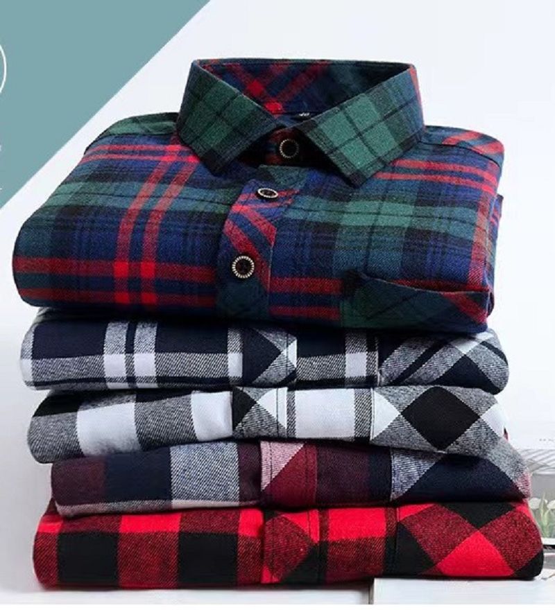 {MijaGrace} Men's Casual Flannel Checkered Shirt - Green