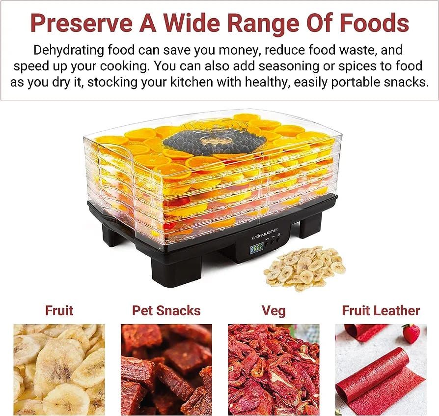 6 Trays Professional Digital Dehydrator - 550W