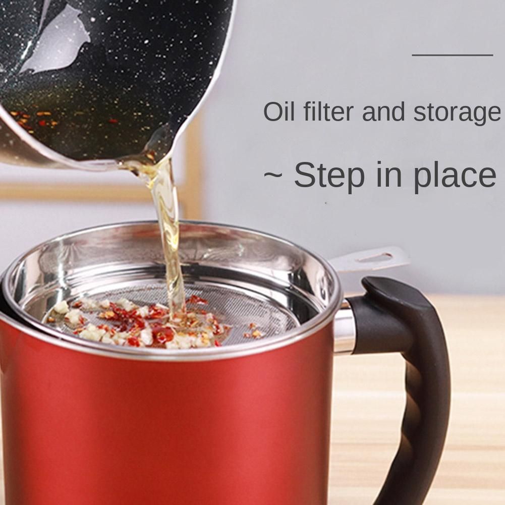 Bacon Grease Container 1.3L Cooking Oil Storage Can with
