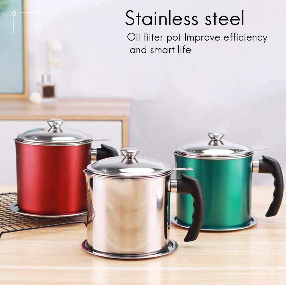 Bacon Grease Container 1.3L Cooking Oil Storage Can with