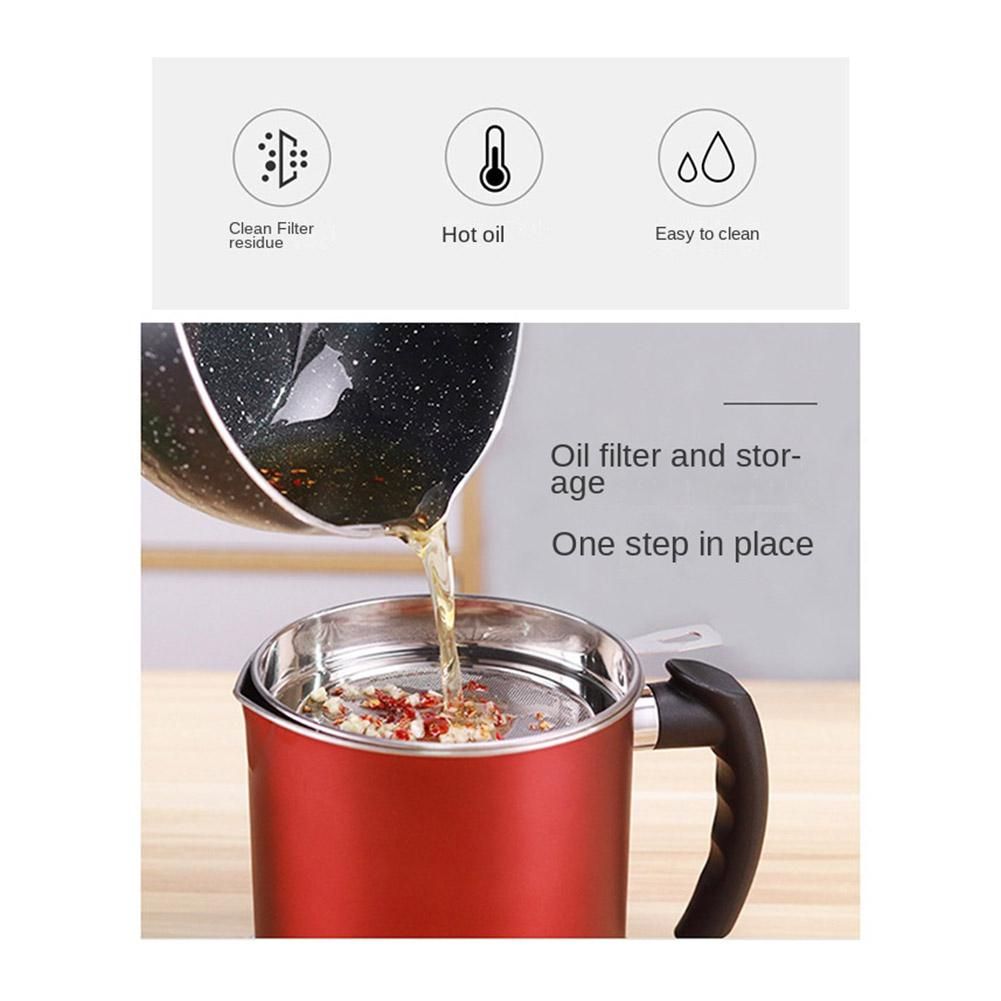 Bacon Grease Container 1.3L Cooking Oil Storage Can with