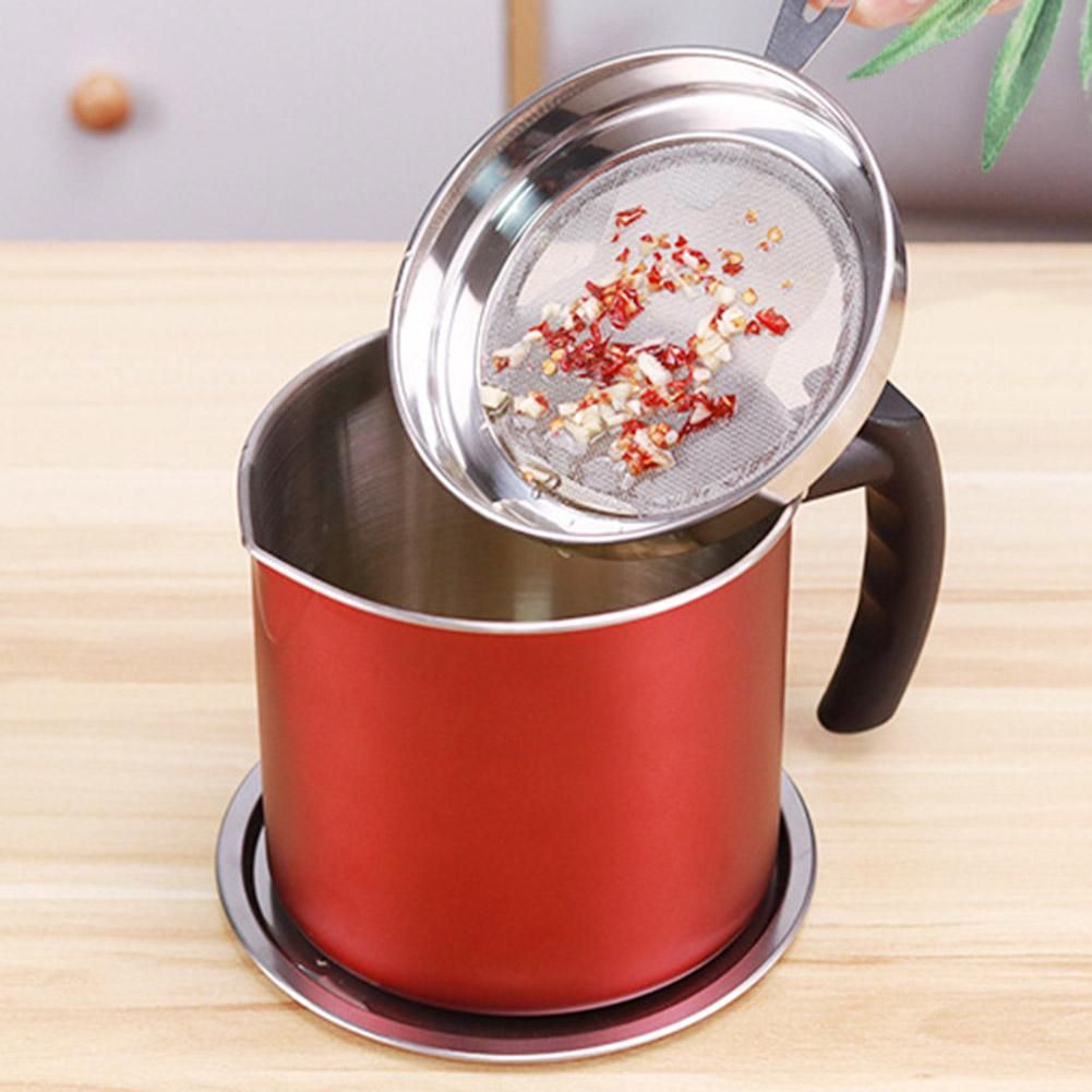 Bacon Grease Container 1.3L Cooking Oil Storage Can with