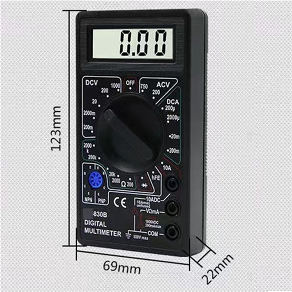 Digital Multimeter Voltmeter Ammeter Ohm Diode Triode Tester