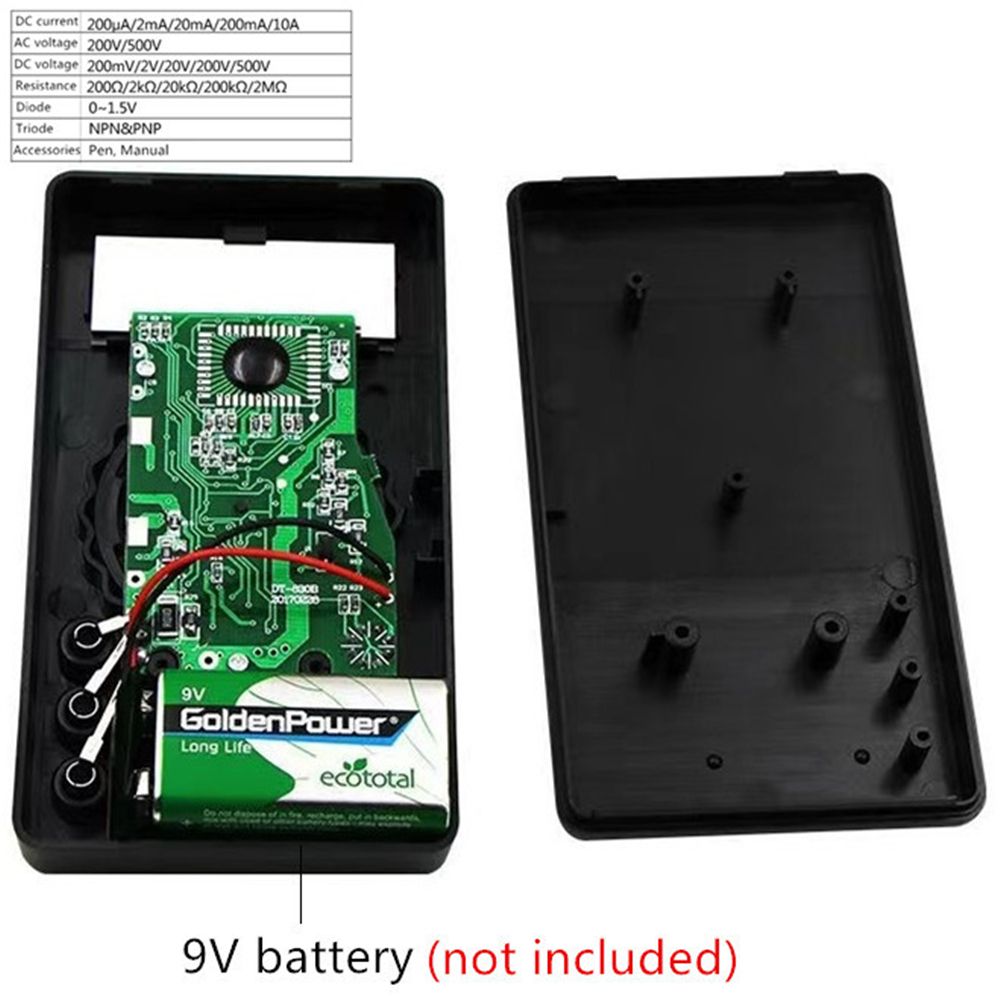 Digital Multimeter Voltmeter Ammeter Ohm Diode Triode Tester