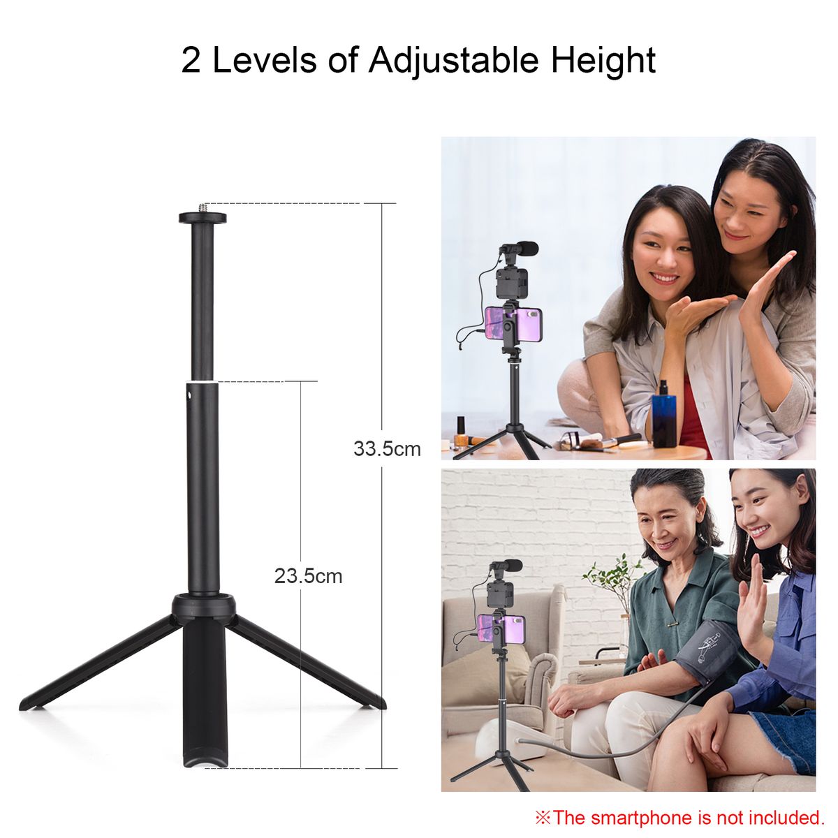Vlog Shooting Kit Mini LED Video Light + Super Cardioid