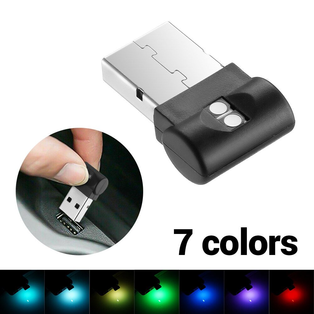 Mini USB LED Car Light Auto Interior Atmosphere Light Decorative Lamp PC Auto Colorful Light