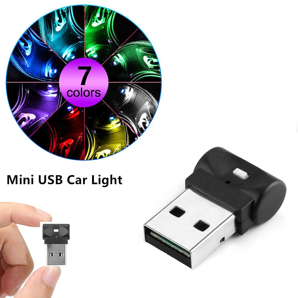 Mini USB LED Car Light Auto Interior Atmosphere Light Decorative Lamp PC Auto Colorful Light