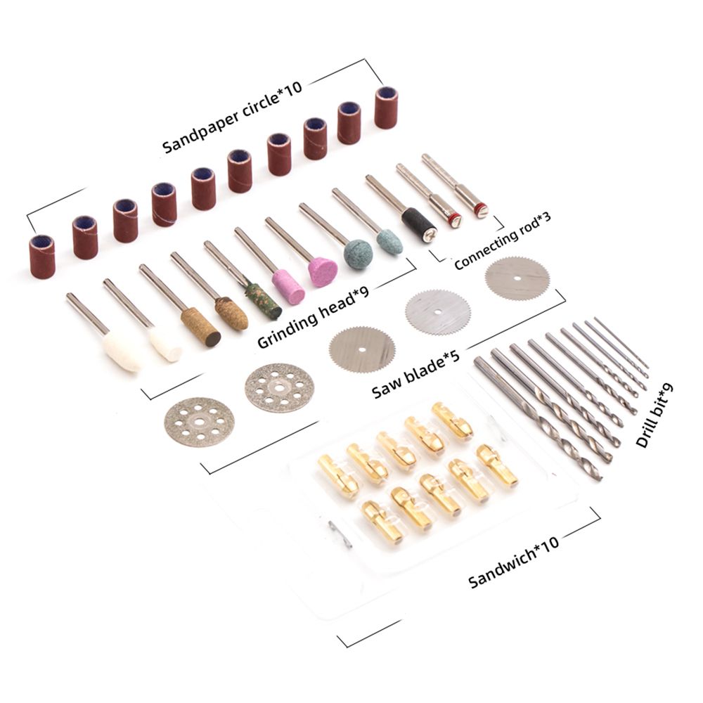 46pcs 3.6V Electric Grinder Set USB Rechargeable Grinding