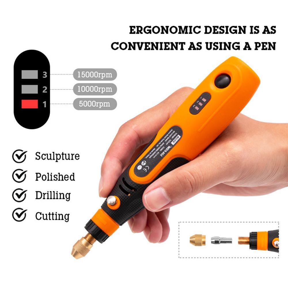 46pcs 3.6V Electric Grinder Set USB Rechargeable Grinding