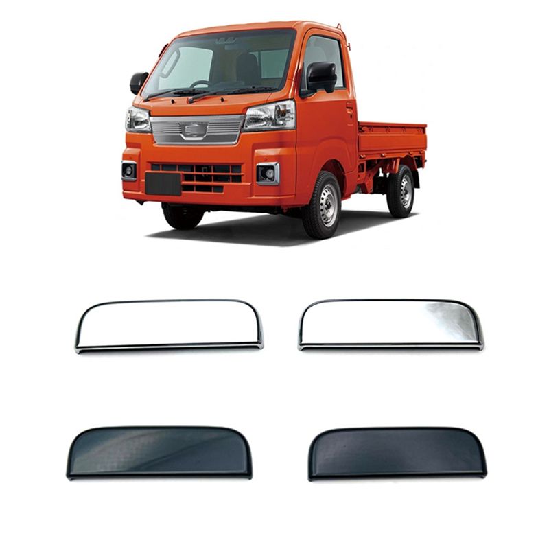 For Daihatsu Hijet Truck 2022+ Car Exterior Side Door Handle Frame Cover Trim Glossy Black