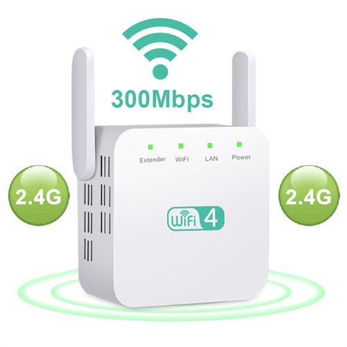 Repeater 300Mbps Dual Antenna Long Range Extender 2.4G