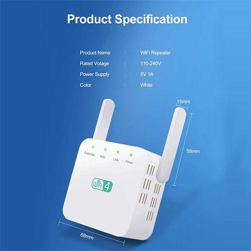Repeater 300Mbps Dual Antenna Long Range Extender 2.4G